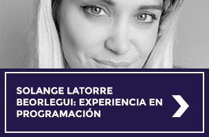 Solange Latorre Beorlegui, experiencia en programación
